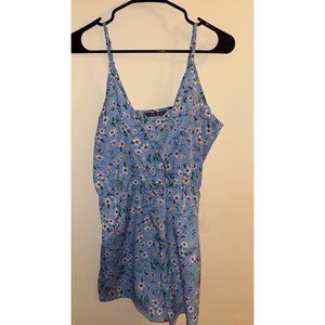 Shein Blue Floral Romper
